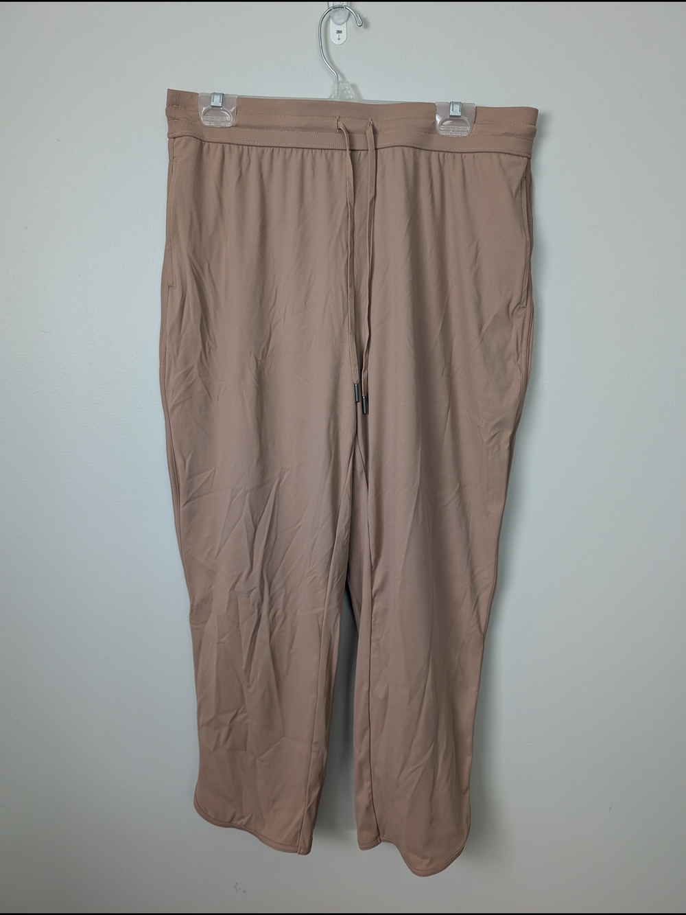 HALARA Taupe Drawstring Wide-Leg Track Pants